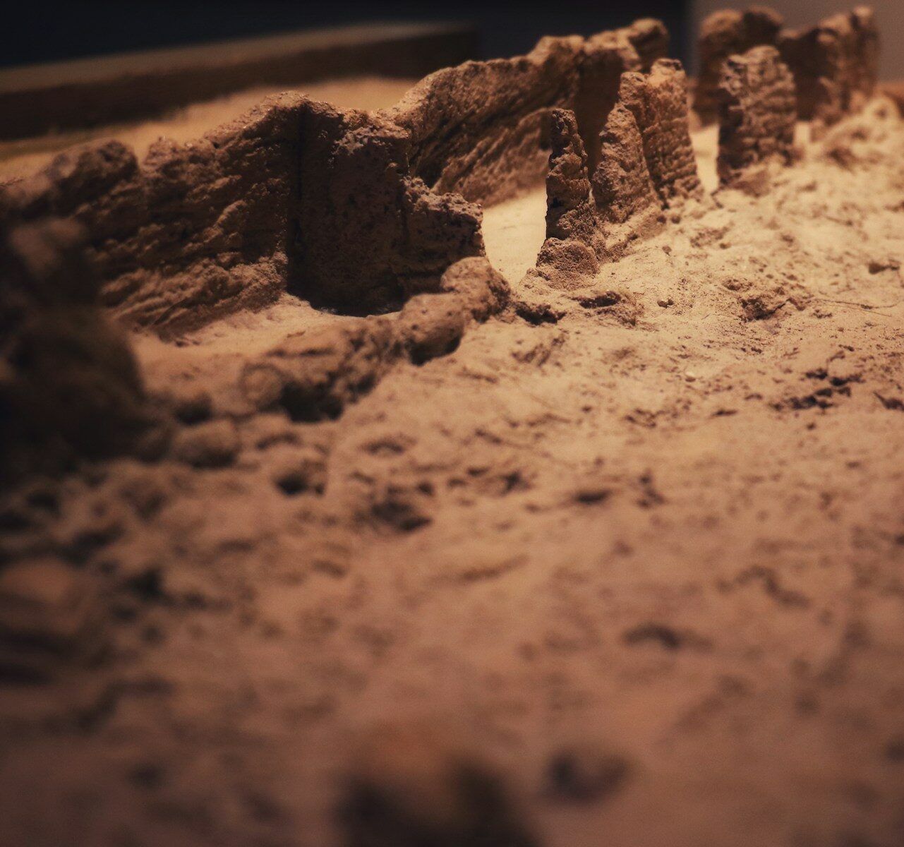 a close up of a pile of sand